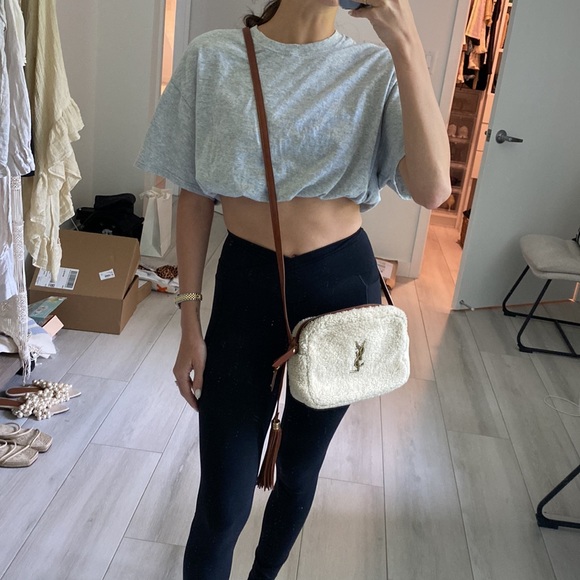 COPY - Saint Laurent 
Shearling Monogram Lou Camera Bag Beige - Picture 5 of 6